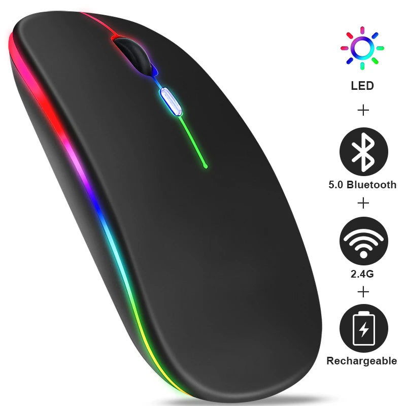 Mouse Sem Fio RGB - HXSJ