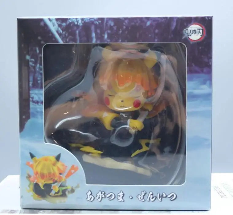 Action Figure Pikachu Zenitsu - Pokémon / Demon Slayer - 10cm