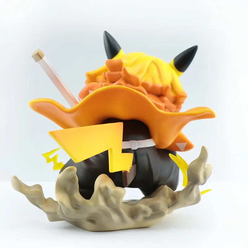 Action Figure Pikachu Zenitsu - Pokémon / Demon Slayer - 10cm